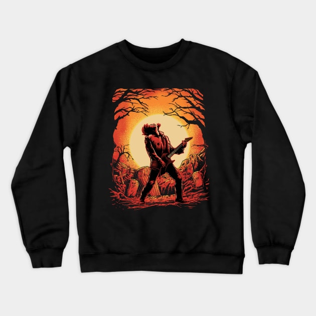 Eddie Munson Guitar Crewneck Sweatshirt by coldink